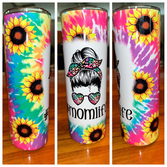 Tye-Dye Mom Life Tumbler