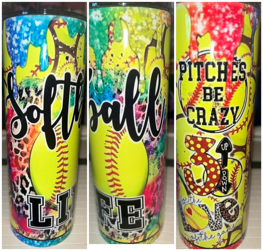 Softball Pitches Tumbler