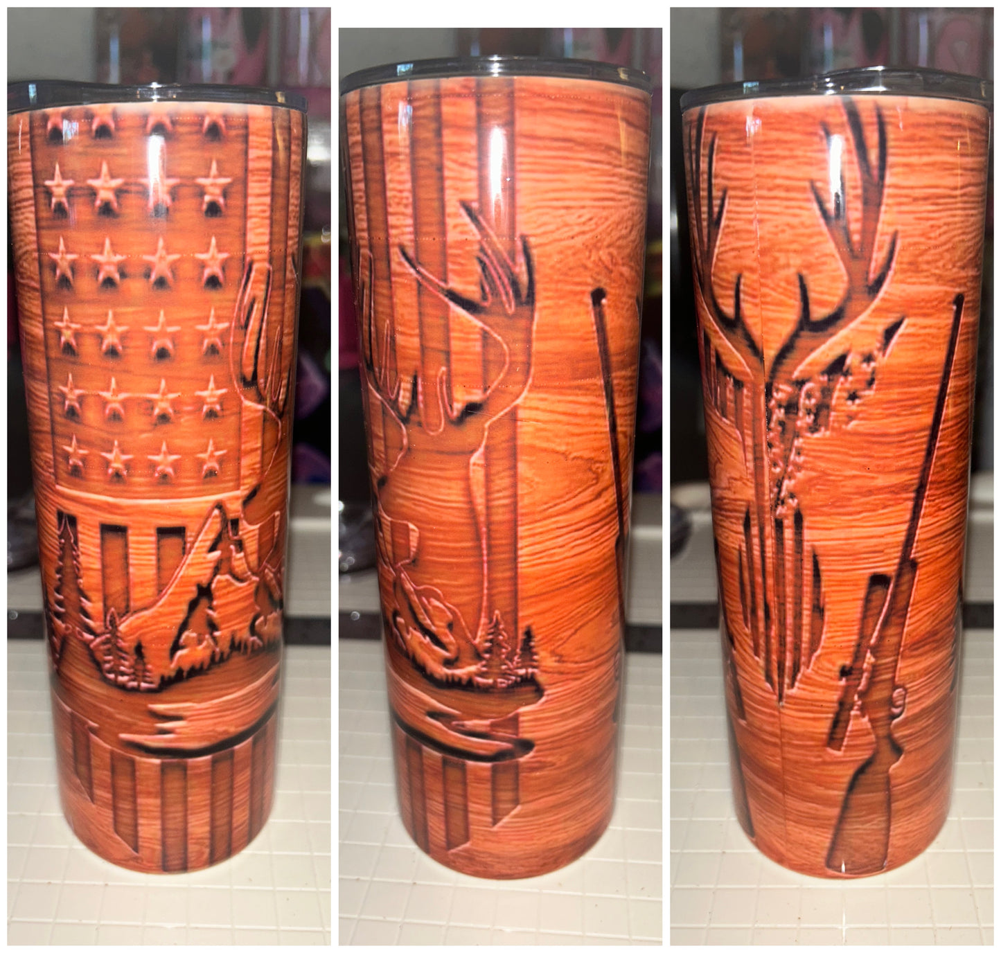 Wooden Hunting Tumbler