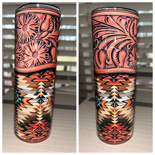 Leather Aztec Tumbler