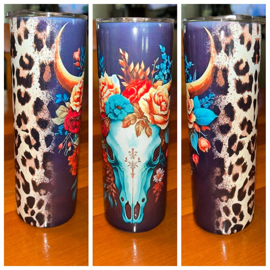 Blue Skull Tumbler