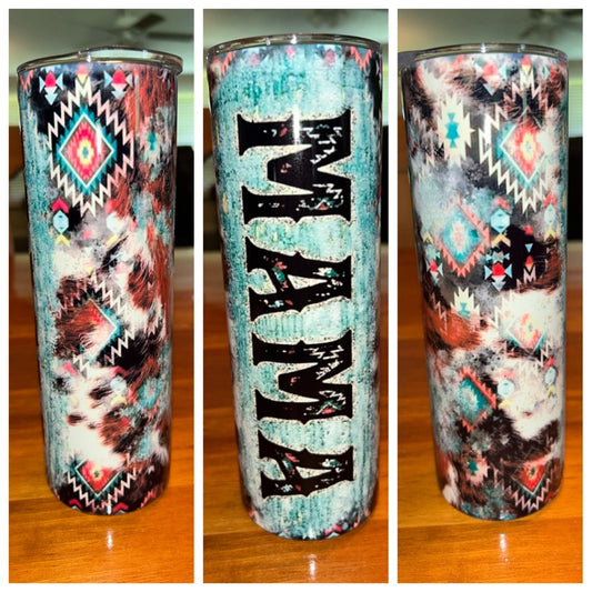 Mint Aztec Mama Tumbler