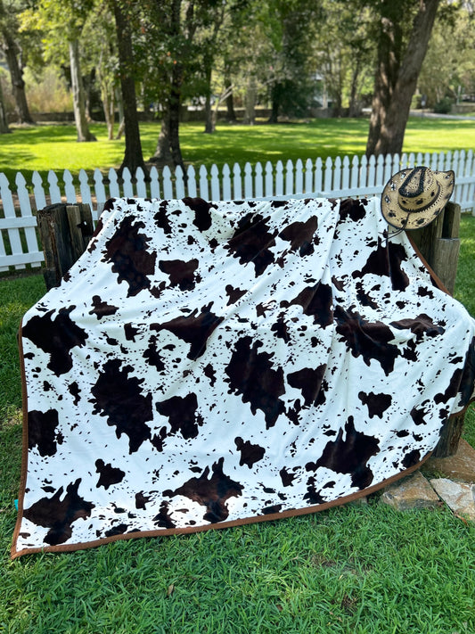 Original Cow Print King Blanket